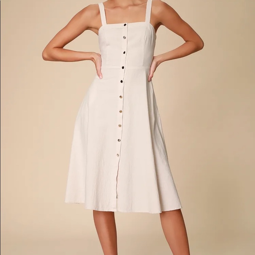 Lulu’s Midi Sleeveless Dress with Pockets